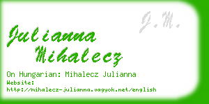 julianna mihalecz business card